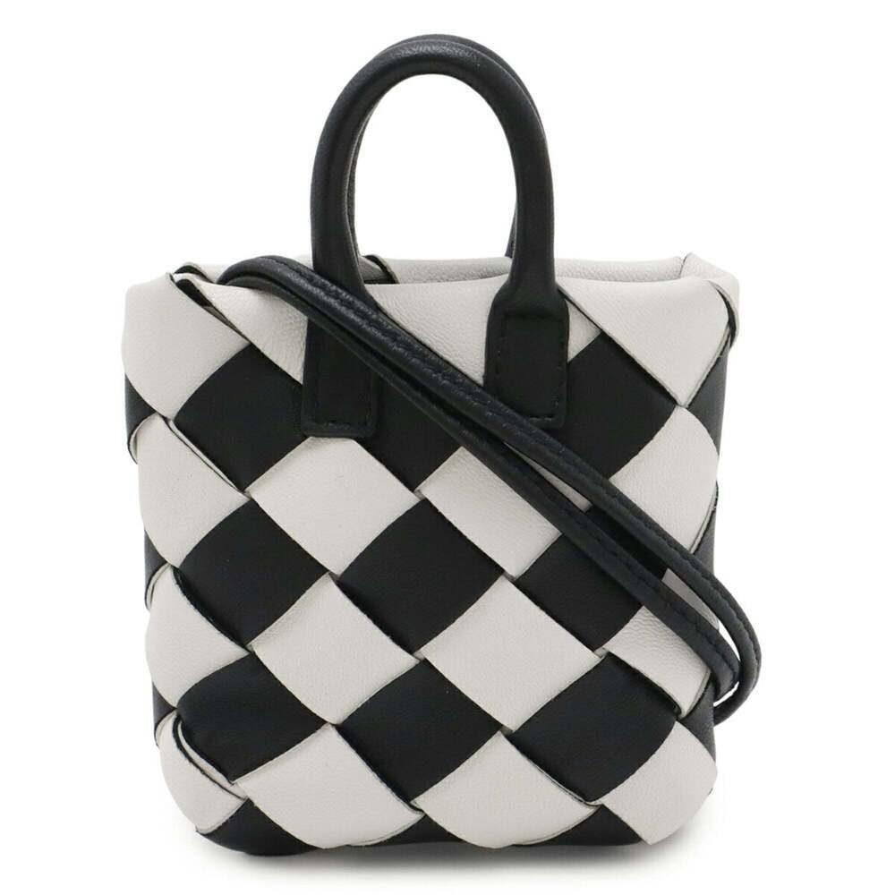 BOTTEGA VENETA Black Leather Intrecciato Pouch